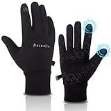 Reinalin Winter Warme Handschuhe für Herren Damen, Touchscreen Winterhandschuhe Laufhandschuhe, rutschfest Thermohandschuhe, Vollfinger Fahrradhandschuhe Radsport Handschuhe Sp
