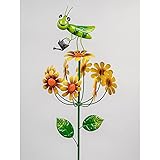 Formano Gartenstecker Windrad Grashüpfer mit Sonnenblumen Gartenstecker mit W