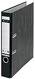Leitz Qualitäts-Ordner 180°, A4, klimaneutral, 100 % recycelter Karton, Schmal, 5,2 cm Rückenbreite, Wolkenmarmor-Papier, Schwarzer Rücken, 10505095
