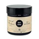 Meißner Tremonia Bio Bartbalm aus den sechs hochwertigen Bio-Pflanzenölen Kakaobutter, Shebutter, Kokosöl, Rizinusöl, Jojobaöl und Arganöl für Ihren Bart/Ihre Bartpflege – 60ml (Dark Limes)