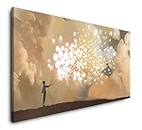 Paul Sinus Art Malerei 120x 60cm Panorama Leinwand Bild XXL Format Wandbilder Wohnzimmer Wohnung Deko Kunstdruck