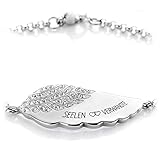 Himmelsflüsterer - Damen Armband mit Gravur und Familien- und Freunde-Spruch | Freundschaftsarmband | Silber - SeelenVerw