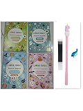 Magisches wiederverwendbares Notizbuch für Kinder von 3–5 Jahren, Kalligraphie-Übungs-Notizbuch, rosa Dinosaurier, 21 x 29 cm, 4 Stück