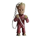 thematys® Baby Groot Schlüsselanhänger Schlüsselbund Keyring Keychain Metall Dekoration Merchandise - Action-Figur aus dem Filmklassiker I AM Groot (Style001)