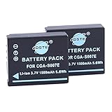 DSTE® 2x CGA-S007 Li-Ion Akku kompatibel mit Panasonic DMC-TZ1EB-A DMC-TZ1EB-K DMC-TZ1EB-S DMC-TZ1EF-K Kamera wie CGA-S007A/1B CGA-S007E CGR-S007E CGR-S007E/1B DMW-BCD10