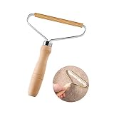 WELLXUNK® Fusselrasierer Fusselentferner, Clothes Lint Remover mit Holz Griff, Portable Lint Remover Fuzz Shaver Kaschmirkamm für Wolle Kaschmir und Weitere Stoffe (M1)