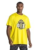 Gianni Kavanagh Herren Yellow GK University Oversized Tee T-Shirt, Gelb, XS