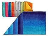 Dyckhoff Bio-Handtuchserie „Colori“ - erhältlich in 8 brillanten Farbkombinationen und 3 verschiedenen Größen – hochwertig verarbeitet und mit praktischem Kordelaufhänger, Handtuch 50 x 100 cm, b