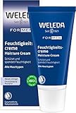 WELEDA Bio FOR MEN Feuchtigkeitscreme – erfrischende Naturkosmetik Pflegecreme für trockene und empfindliche Männer Haut im Gesicht, zieht schnell ein und fettet nicht (1 x 30 ml)