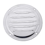 Rostfreier Stahl 5 Slots Runde Louvered Air Vent Grill Lüftungsgitter 4 Zoll for Marine Boat Ersatz, Edelstahl Anti-R