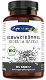 Vegane Schwarzkümmel Kapseln (500 Stück) | BIO-Qualität | halal | aus der Apotheke | 1800 mg Schwarzkümmel je Tag