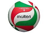 Molten Volleyball V5M4000, Weiß/Grün/Rot, 5