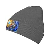 MSJS Palette Knife Abstrakte Landschaft Unisex Erwachsene Knit Beanie für Männer Frauen Warm Slouchy Cap Skull Cap, Deep Heather, Einheitsgröß