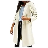 GFGHH Damen Frau Langen Wollmantel Elegante Mischung Mäntel schlanke Weibliche Langen Mantel Oberbekleidung Jacke Damen Light Melange Coat Leichter Damen-Mantel mit Reversekragen Female D