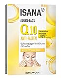 ISANA Q10 Augenkonturenpads 1 Packung mit 6x2 Pads für anspruchsvolle Haut, soforthilfe gegen Mimikfältchen, reduziert die Faltentiefe nachweislich*, vitalisierend, Q10 & grünerTee-Extrak