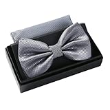 Massi Morino Fliege Herren I Verstellbare Fliege mit Einstecktuch I Vorgebundene Fliege und Einstecktuch Set I Abgestimmtes Männer Geschenk in hochwertiger Box