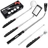 5er Pick up tool - Preciva Magnet Teleskop Magnetheber Inspektionsspiegel mit LED Lamp
