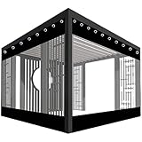 ALDFZ Terrassenvorhang Transparent Pavillonvorhänge Wasserdicht Garten PVC-Vorhang Staubdicht Regendicht für Terrassenüberdachung, Camping, Veranda (Farbe : A, Size : 5.9x8.2ft/1.8x2.5m)