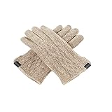 dxjsf Handschuhe Winterhandschuhe Damengestrickter Touchscreen-Warmhandschuhe eignen Sich for den Radfahren im Freien und Fahren Verschiedene Outdoor-Sportarten Winter warme Handschuhe (Color : A)