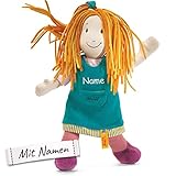 Steiff Stoffpuppe Frieda mit Namen Bestickt, 0-5 Jahre Mädchen Geschenk-Idee Kuschelpuppe Taufgeschenk, Geschenk zur Geburt / Taufe / Weihnachten 014741 Erste Baby Pupp
