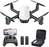 Potensic Drohne mit Kamera 2K HD FPV Kamera Live Übertragung Handy mit 20min Flugzeit, Faltbare Quadrocopter mit Schwerkraftsensor Mini Drohne Spielzeug Geschenk für Kinder, Anfäng