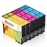 Sizzler 16XL Druckerpatronen Ersatz für Epson 16XL 16 XL Patronen für Epson WF-2010 WF-2510 WF-2520 WF-2530 WF-2540 WF-2630 WF-2650 WF-2660 WF-2750 WF-2760