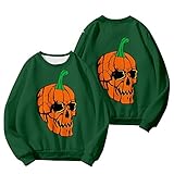 SLYZ Herren Herbst Winter Plus Size Pullover Herren Halloween Bedruckte Persönlichkeit Modischer Lock
