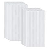 LZQ 14 Pcs Polycarbonat Hohlkammerplatten Hohlkammerstegplatten Doppelstegplatten transparente Polykarbonat Platten 4 mm stark 60,5 x 121 cm Ersatzteile für Garten Treibhaus Ersatzplatten 10,25 m²