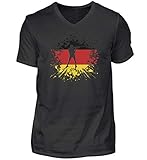 Biathlon Deutschland V-Ausschnitt T-Shirt | Geschenk für Wintersportfans Herren V-Neck S