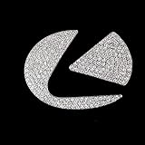 1 x Auto-Lenkrad-Emblem Logo Diamant Dekoration Aufkleber Auto Dekor 3D Bling Strass Aufkleber Auto Styling Innenraum Zubehör (für Lexus)