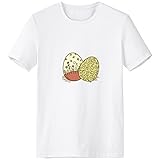 DIYthinker Ostern Religion Christentum Festival Niedlich Rot Grün Blume gefärbtes Ei Kultur Illustration Muster Rundhals Weißen T-Shirt XX-Large Gruen/Rot/W