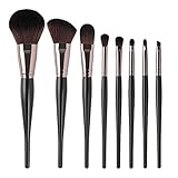 Pinselset Makeup 8 Stück Make up Pinsel , Professionelle Makeup Pinselset Premium Synthetische Pinsel Pulver Flüssige Creme Gesicht Lidschatten Kosmetikpinsel (schwarz)