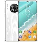 Entsperrte Smartphones, Mate43 Pro Smartphones, 6,26 Zoll Handy Face Unlocking Dual Card Dual Standby Phone, Support Expansion 128G, 1+8GB(Weiß)