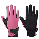 FitsT4 Grip Handschuhe Kinder Reithandschuhe Mädchen Jungen 5-14 Jahre für Reitsport, Radfahren, Gartenarbeit, in 3 Farben,rosa,