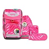 ergobag cubo KuntBärbuntes Einhorn Neo Edition Schulranzen Set 5tlg.versch. Kletties (Roboter)