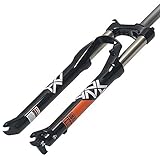 AIFCX Federgabel Stoßdämpfer Mountain Bike Aluminium-Legierung Frühling 1-1/8' Fahrradzubehör,Black-26