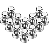 12 Magnete, 12 x 16mm Edelstahl-Magnete, Starke Magnete, mit Aufbewahrungsbox, geeignet für Magnetplatten, Kühlschränke, Whiteboards, T