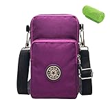 Phone Tasche Sport Armtasche Brieftasche Handy Umhängetasche Crossbody Schulter Mini Handytasche zum Umhängen Geldbörse Nylon kartentasche Schultertasche für Damen Frauen Mädchen Kinder iPhone Samsung