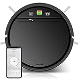 ZGSZKZ Roboter-Staubsauger Verbesserter Kollisionssensor 2500pa Vakuum Wi-Fi/Anwendung/Alexa Ultraleiser Kehrroboter Hartboden, Haare, Teppich. Reinigungsrob