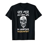 Geh mir aus dem Weg du unnötiger Sozialkontakt Zombie Skull T-S