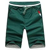 Strand Shorts Mann Legere Shorts Baumwolle Komfortable Mann Sommer Shorts Fashion Bequeme Outdoor Gedruckt Board Shorts S 359 (Color : Green A, Einheitsgröße : L)