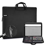 IMAGE Schutzhülle für A3 Leuchttisch Storage Case Pouch Cover mit Taschen wasserdichte Tragetasche tragbare Hülle für Zeichenbrett Tablet Laptop Schwarz…
