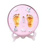GZWY Gipsabdruck Baby Hand und Fuß 3D Erinnerungen Abdruck Set Baby Handabdruck und Fußabdruck Ideal für Neugeborene, Babypartygeschenke, Babyregistrierung, (Rosa)