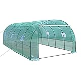 ESTEXO Foliengewächshaus Gewächshaus Tomatengewächshaus Treibhaus Frühbeet Folienzelt mit Rahmen Bogendach 300x600x200