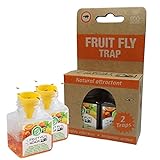 Super Ninja Fruchtfliegenfalle ✓ Standard Pack - 2 Fallen ✓ Hochwirksame Ökologische Fruchtfliegenfalle für Küche und Innenraum ✓ Obstfliegenfalle ✓ Bis zu 3 W