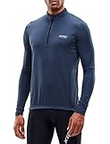 Herren Kurzarm/Langarm Radtrikot Fahrradtrikot Radshirt Fahrradshirts Fahrradbekleidung für Männer mit Elastische Atmungsaktive Schnell Trocknen Stoff (039 Grey, XXL)