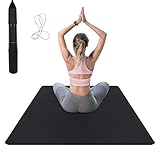 Yogamatte xxl, 183x122x0.6cm, super weiche Trainingsmatte groß, verschleißfeste Sportmatte aus tpe, mit Tragegurt&T