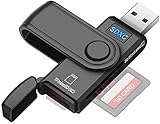 MTAKYI SD/TF Kartenleser Card Reader, USB 3.0 Speicherkartenadapter Dual Slot für SD SDXC SDHC MMC RS-MMC Micro SDXC Micro SDHC für Mac, Windows, Linux, Chromebook, PS4, PC, USB 3.0 F