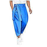 KIMODO Herren Hosen Sweathose Sweatpants Freizeithose Einfarbiges Sporthose Jogginghose Trainingshose Schnürungmit Beinschnüren Herbst Winter (A-Blau, XL)