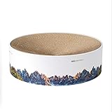 WINON Runder Cat Scratcher Karton, strapazierfähiges Cat Scratch Lounger Scratching Bed mit Katzenminze, Cat Scratch Pad Lounge Bed Kratzbrett Katzenkratzer (Größe : 35 * 12CM)